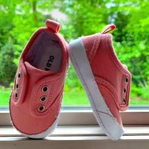 0-3 Month Pink Baby Velcro Shoes